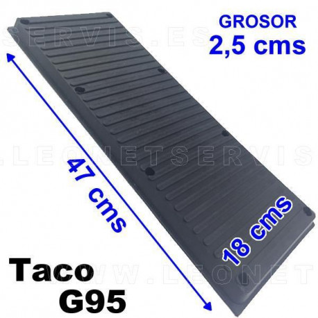 TACO DE GOMA EXTRA GRANDE 47X18 25CM ALTO