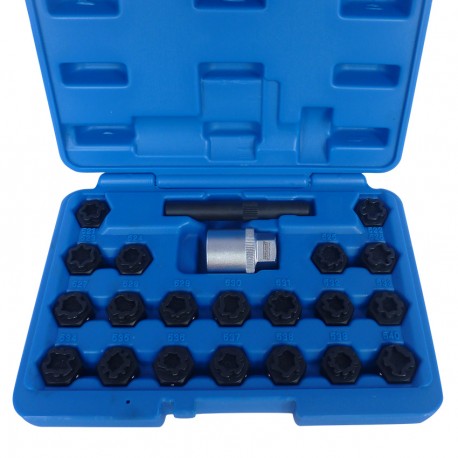 JUEGO DE VASOS PARA TORNILLOS ANTIRROBO - VAG 22 P