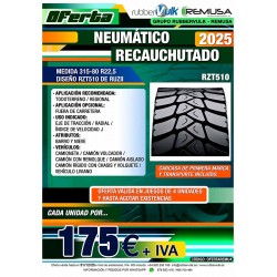 OFERTA NEUM. 315/80 R22.5 RZT510 REMUSA