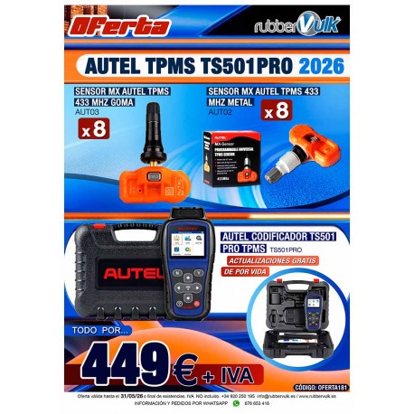 OFERTA  AUTEL TPMS TS501PRO 2025