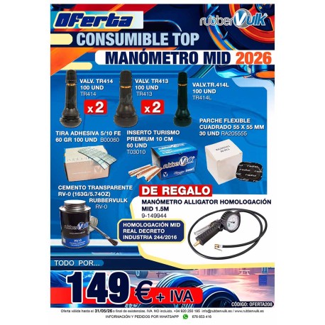OFERTA CONSUMIBLE TOP Y REGALO MANOMETRO MID 2026