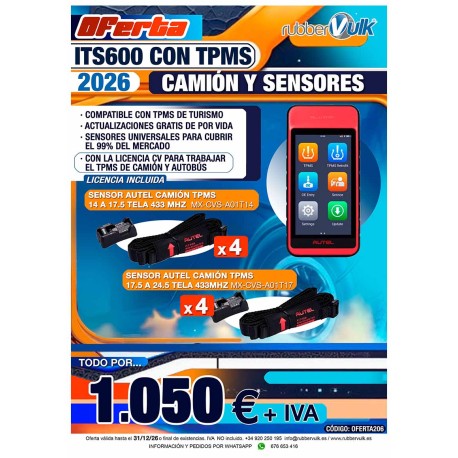 OFERTA ITS600 CON TPMS CAMION Y SENSORES 2026