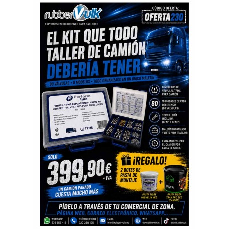 OFERTA KIT COMPLETO VÁLVULAS TPMS CAMION 2026